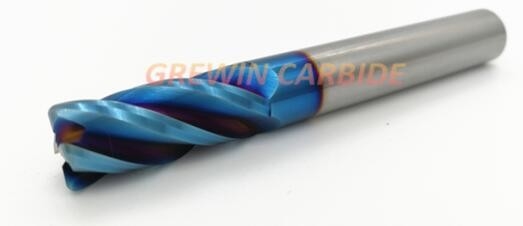 NaNo голубая торцевая фреза Tungstan 0.01mm радиуса внешнего закругления карбида