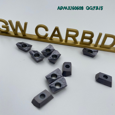 Карбид Indexable HRA 89 вставки вырезывания CNC ADMX160608 QG7215 для обработки стали