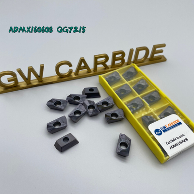 Карбид Indexable HRA 89 вставки вырезывания CNC ADMX160608 QG7215 для обработки стали